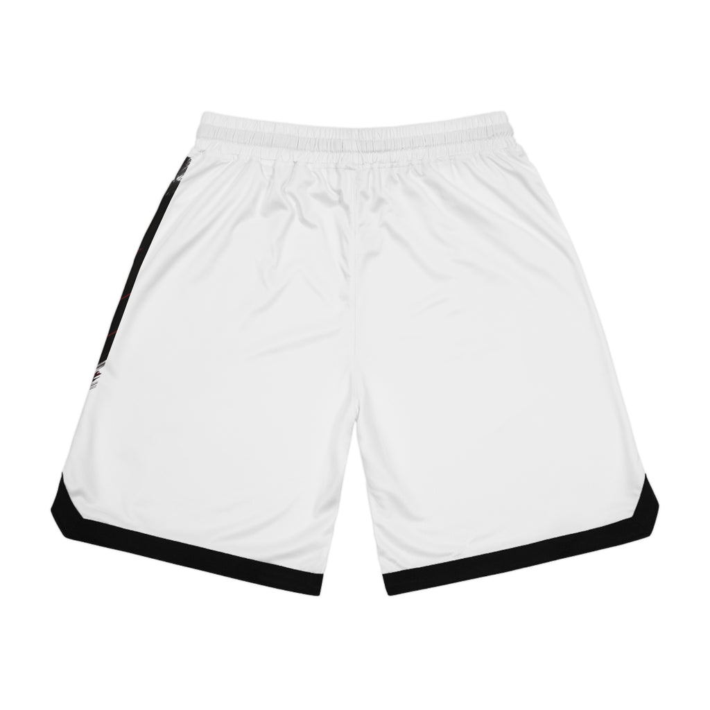 Red Spider Lily Basketball Shorts — Floral Graphic Athletic Shorts