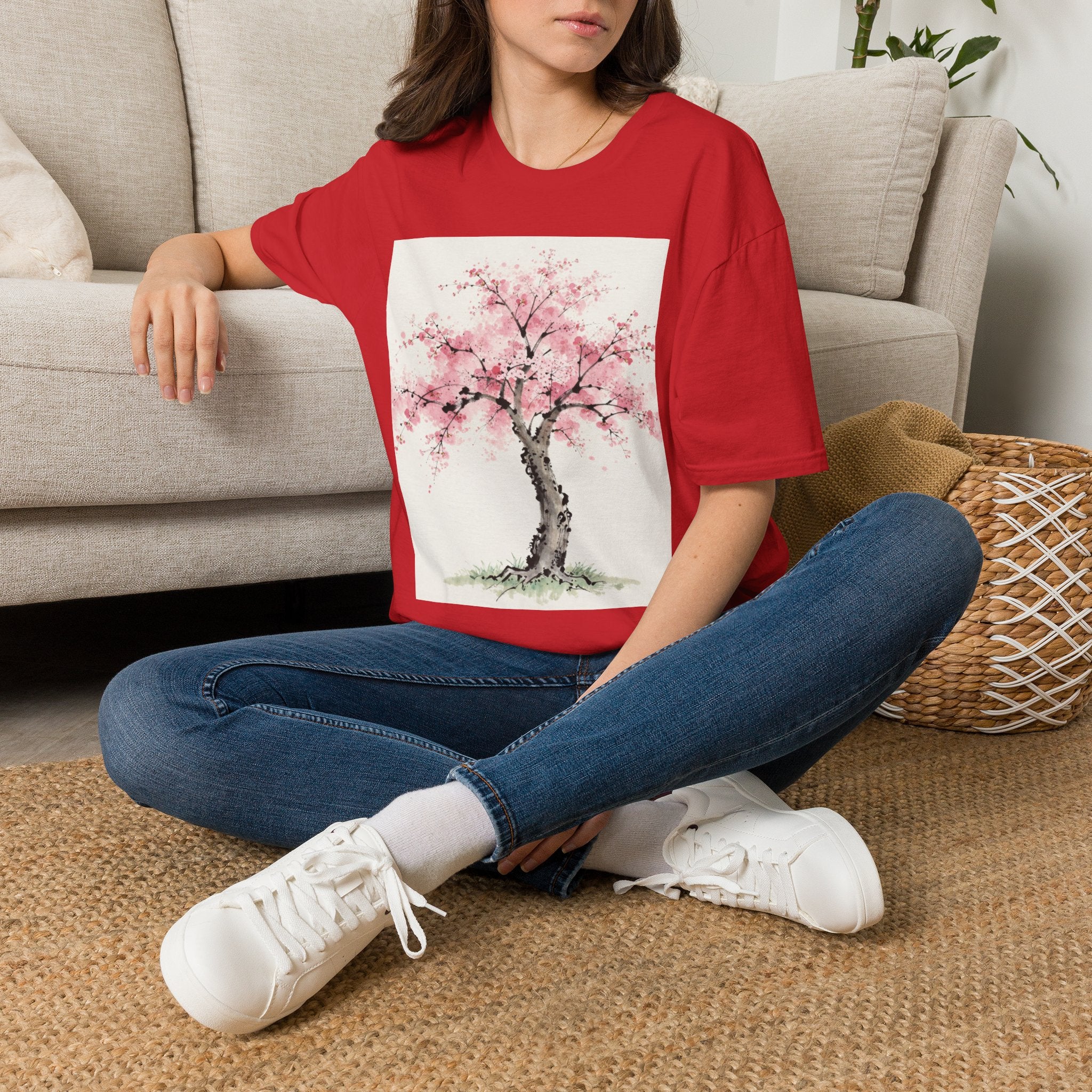 Cherry Blossom T-Shirt — Pink Sakura Tree Floral Tee