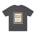 Boutique Checkerboard Tee — "Sadie Lane Boutique EST. 2026"