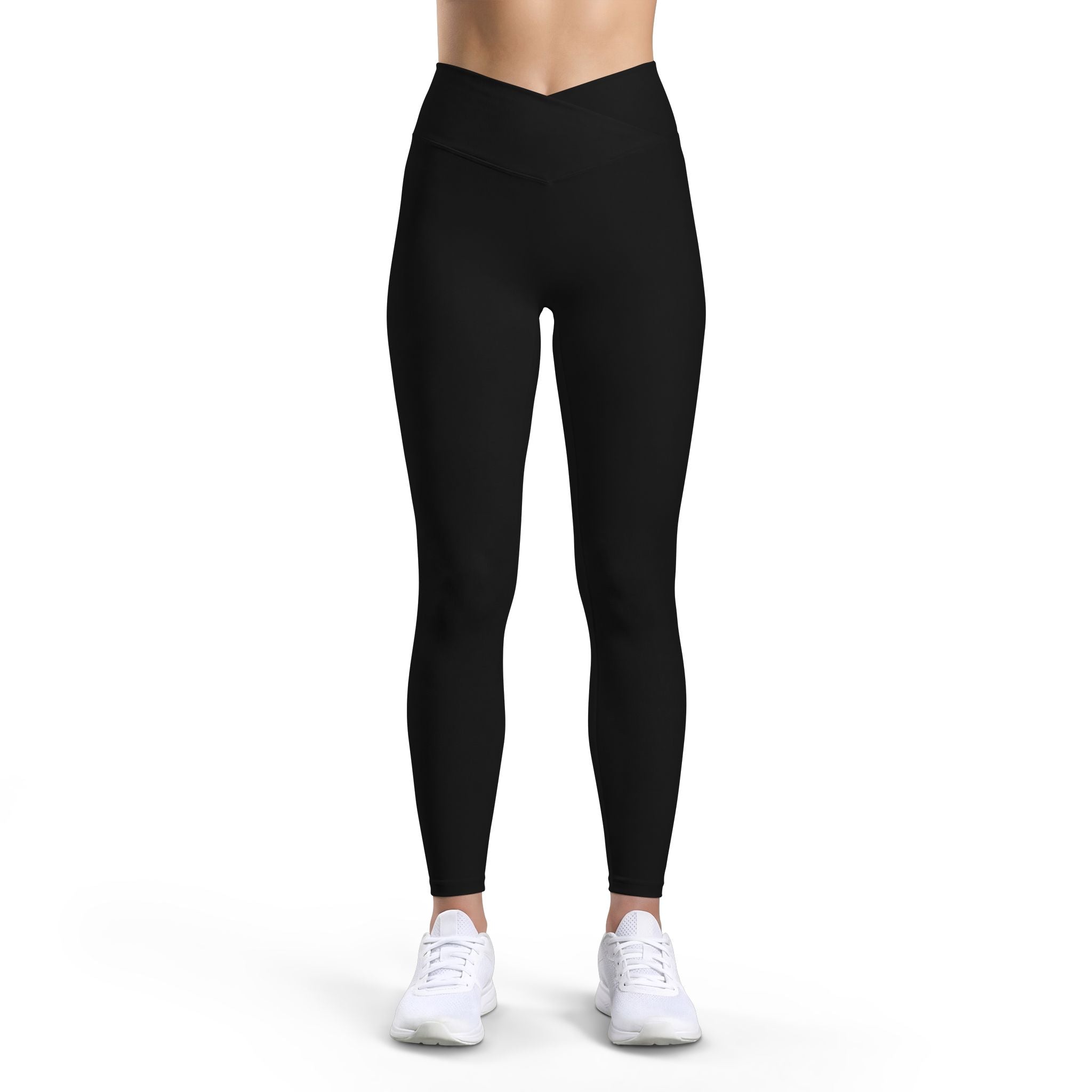 Black V-Waist Women’s Luxe Leggings — High-Rise Yoga & Everyday Activewear