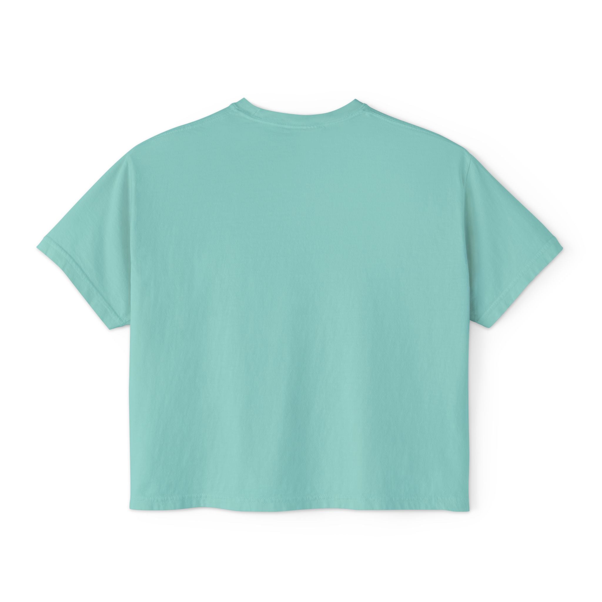 Sadie Lane Boutique Checkered Boxy Tee — Women’s Vintage Logo Crop Shirt
