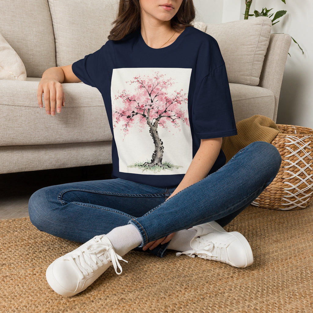 Cherry Blossom T-Shirt — Pink Sakura Tree Floral Tee