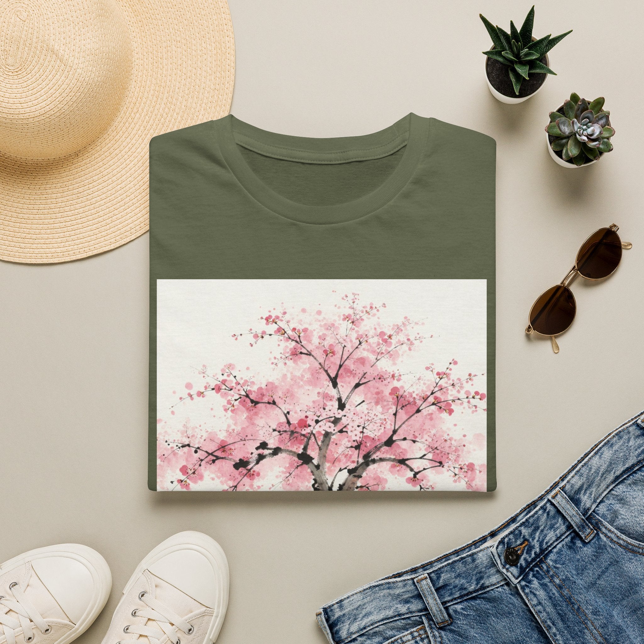 Cherry Blossom T-Shirt — Pink Sakura Tree Floral Tee