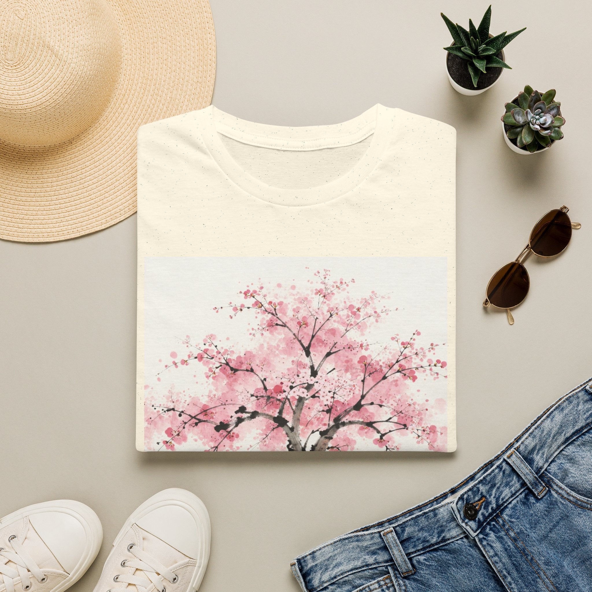 Cherry Blossom T-Shirt — Pink Sakura Tree Floral Tee