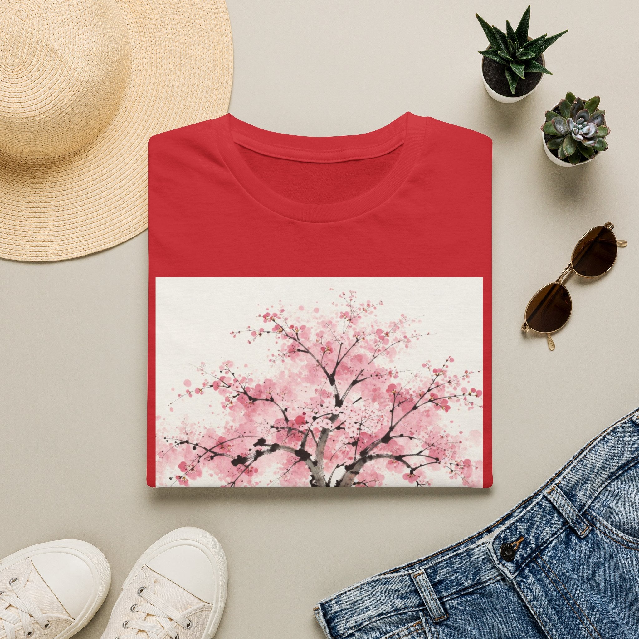 Cherry Blossom T-Shirt — Pink Sakura Tree Floral Tee