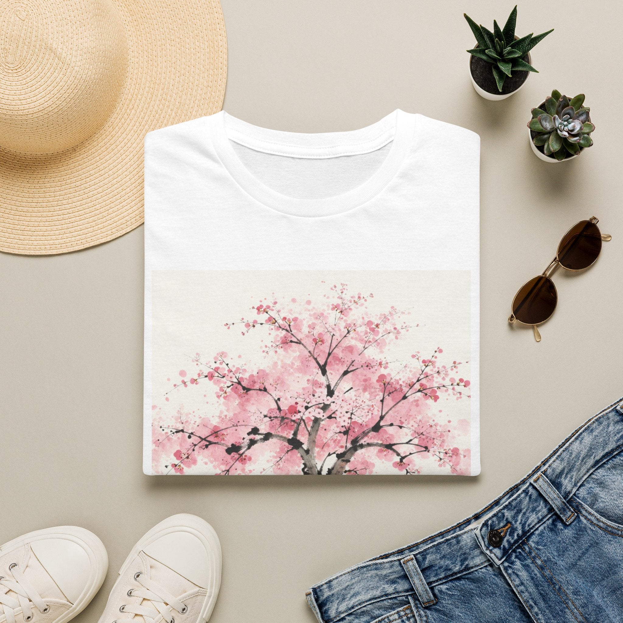 Cherry Blossom T-Shirt — Pink Sakura Tree Floral Tee