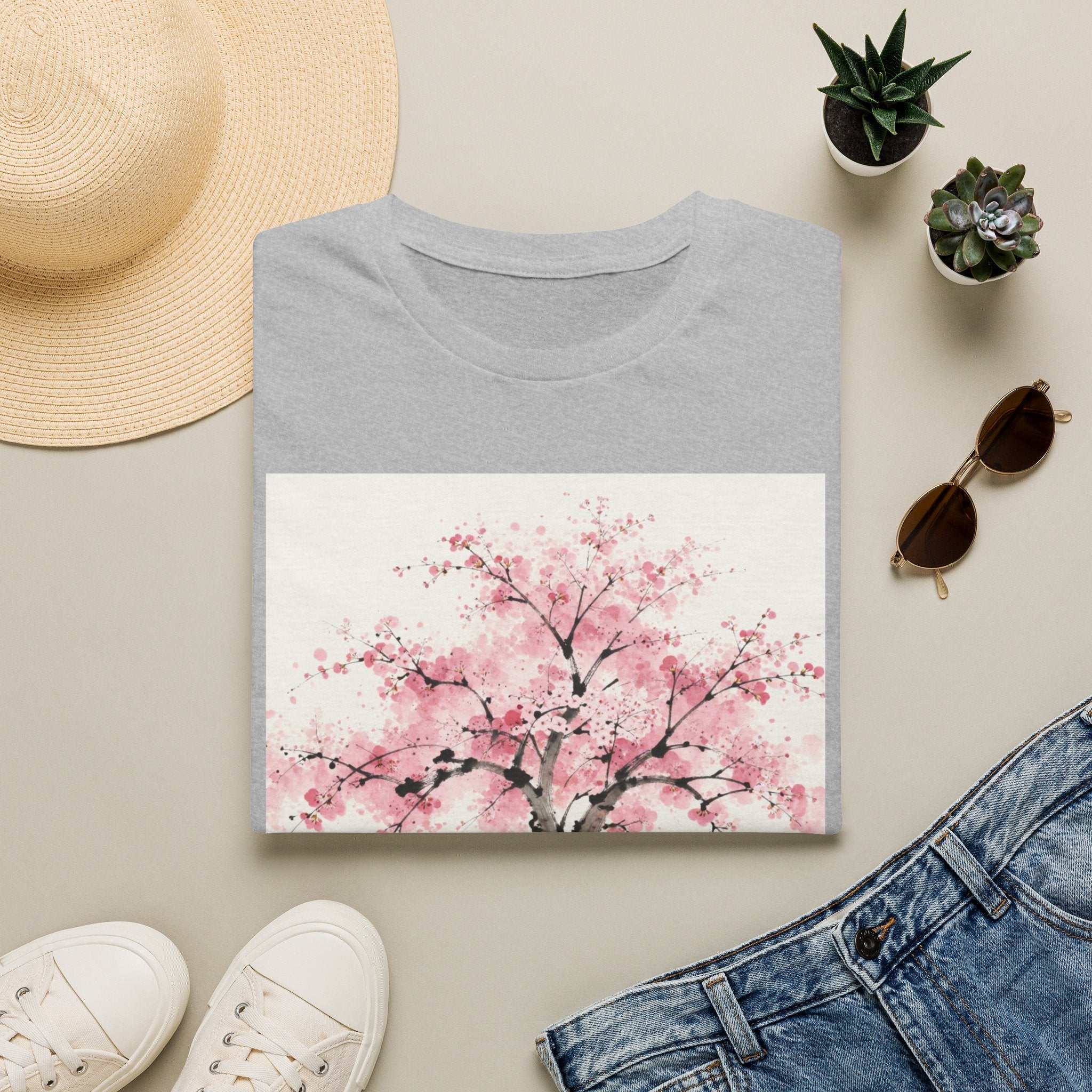 Cherry Blossom T-Shirt — Pink Sakura Tree Floral Tee