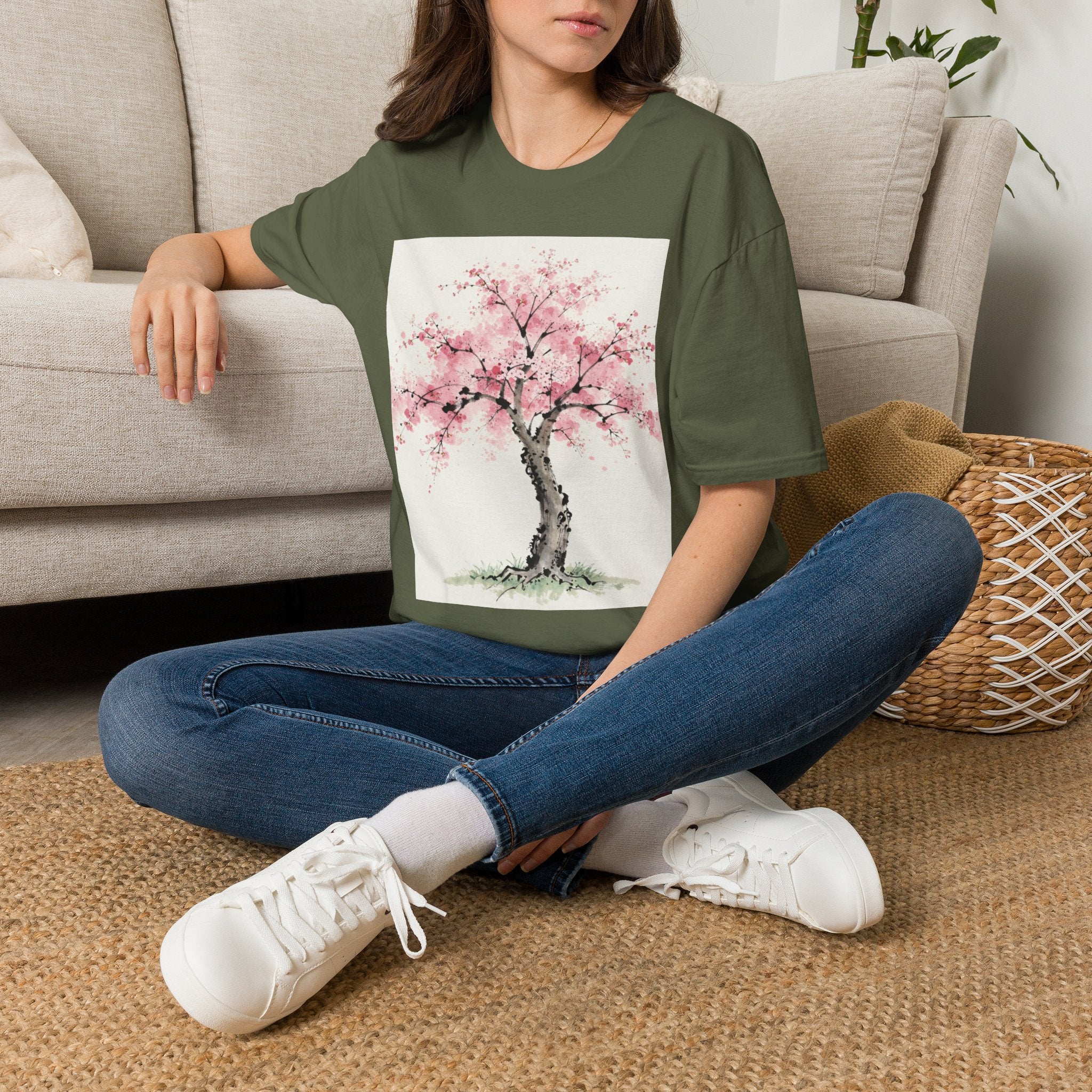 Cherry Blossom T-Shirt — Pink Sakura Tree Floral Tee