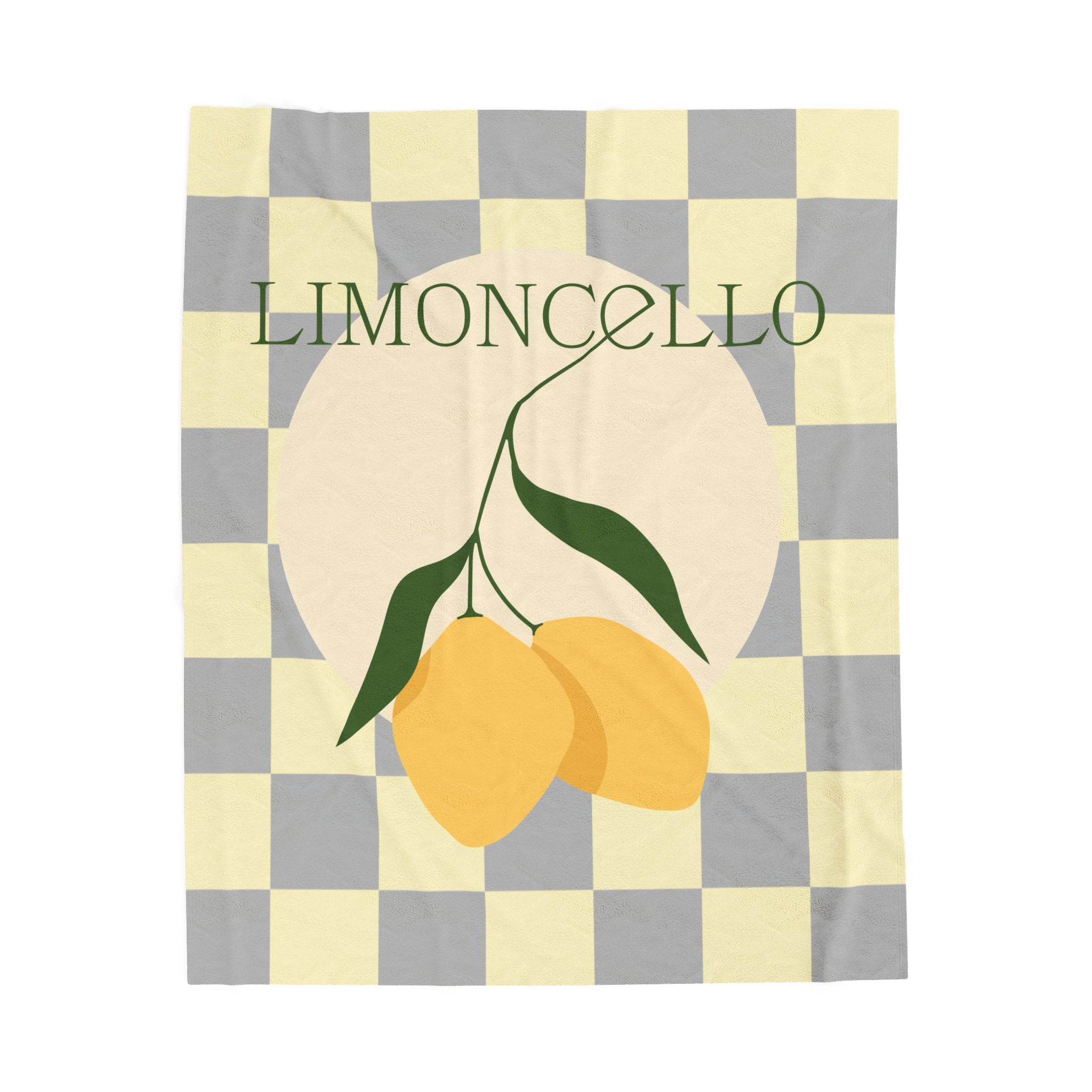 Refreshing Lemon Velveteen Plush Blanket — Citrus Throw for Cozy Home & Gift